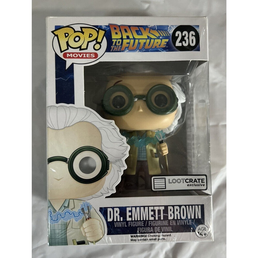 Funko Pop Dr. Emmett Brown #236 Back To The Future Vinyl Figure Loot Crate McFly